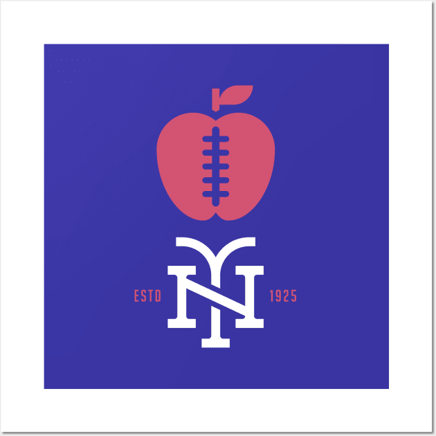 The Big Apple Football, NY Giants Super Bowl Run Wall Art by BooTeeQue